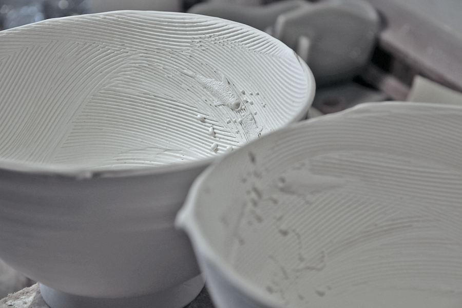 Throwing, Decorating, Sprigging and Glazing Bowls