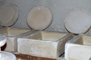 My plaster bats and drying tubs.